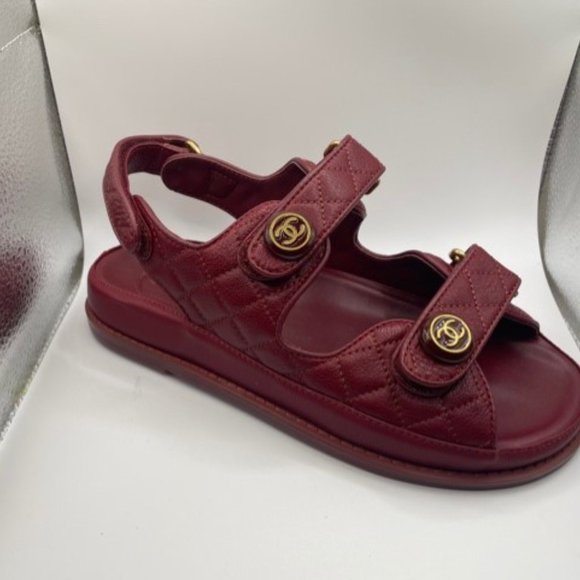 Nordstrom Shoes Chanel Dad Sandal Sz 4 Burgundy Poshmark Nordstrom Shoes Chanel Dad Sandal Sz 4 Burgundy Poshmark